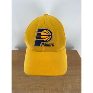 Adidas Indiana Pacers NBA Baseball Cap Hat Yellow Adjustable Embroidered Logo